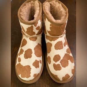 NWOT UGG Boots Cow Print Booties